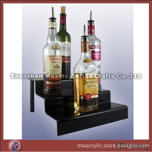 Acrylic transparent three-layer elegant table top bottle display holder